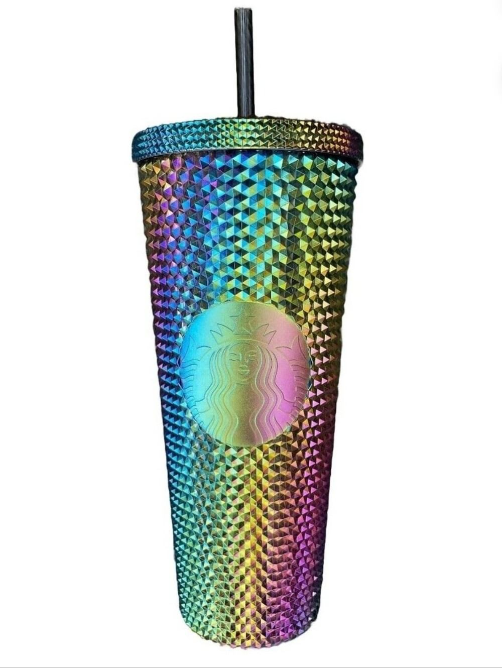 Starbucks Limited Edition 2023 Oil Slick/Rainbow Studded Tumbler NEW - Picture 4 of 4